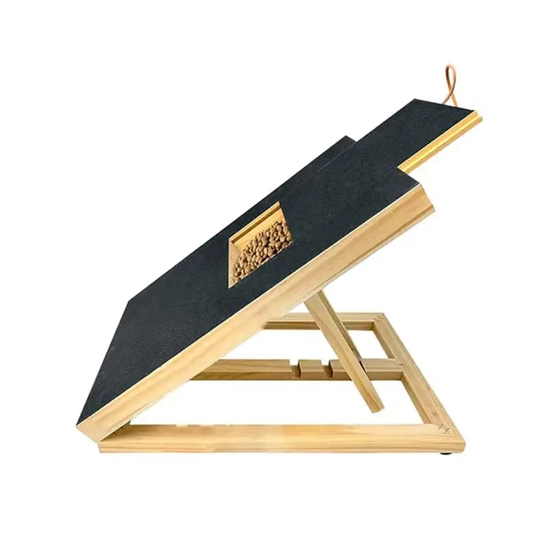 Wooden Dog Nail Scratch Board With Built In Treat Drawer