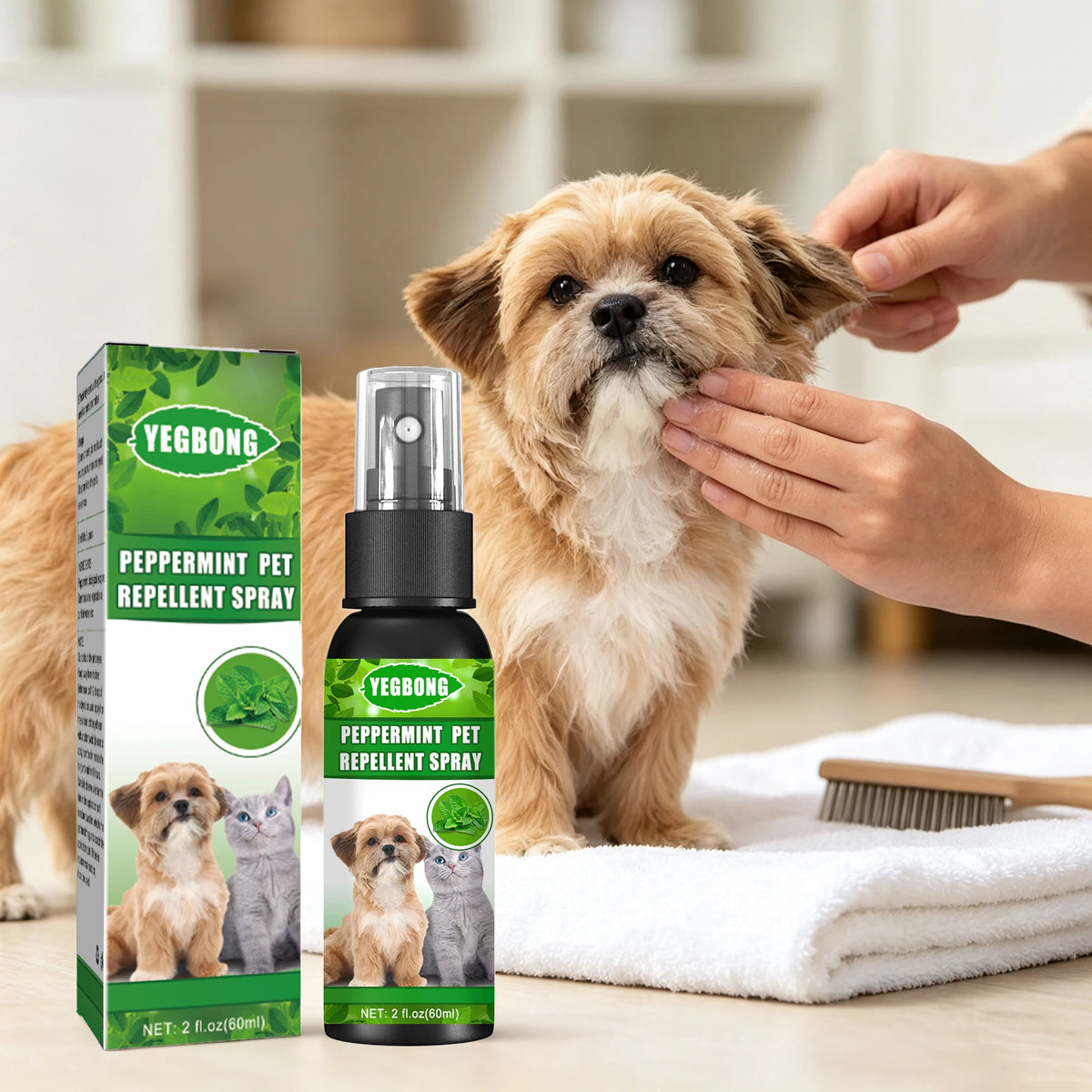 YEGBONG Mint Pet Flea Repellent Spray For Dogs And Cats