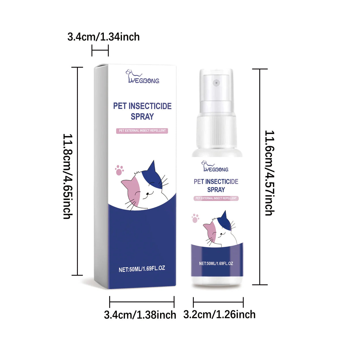 YEGBONG Pet Insect Repellent Spray Herbal Skin And Odor Protection