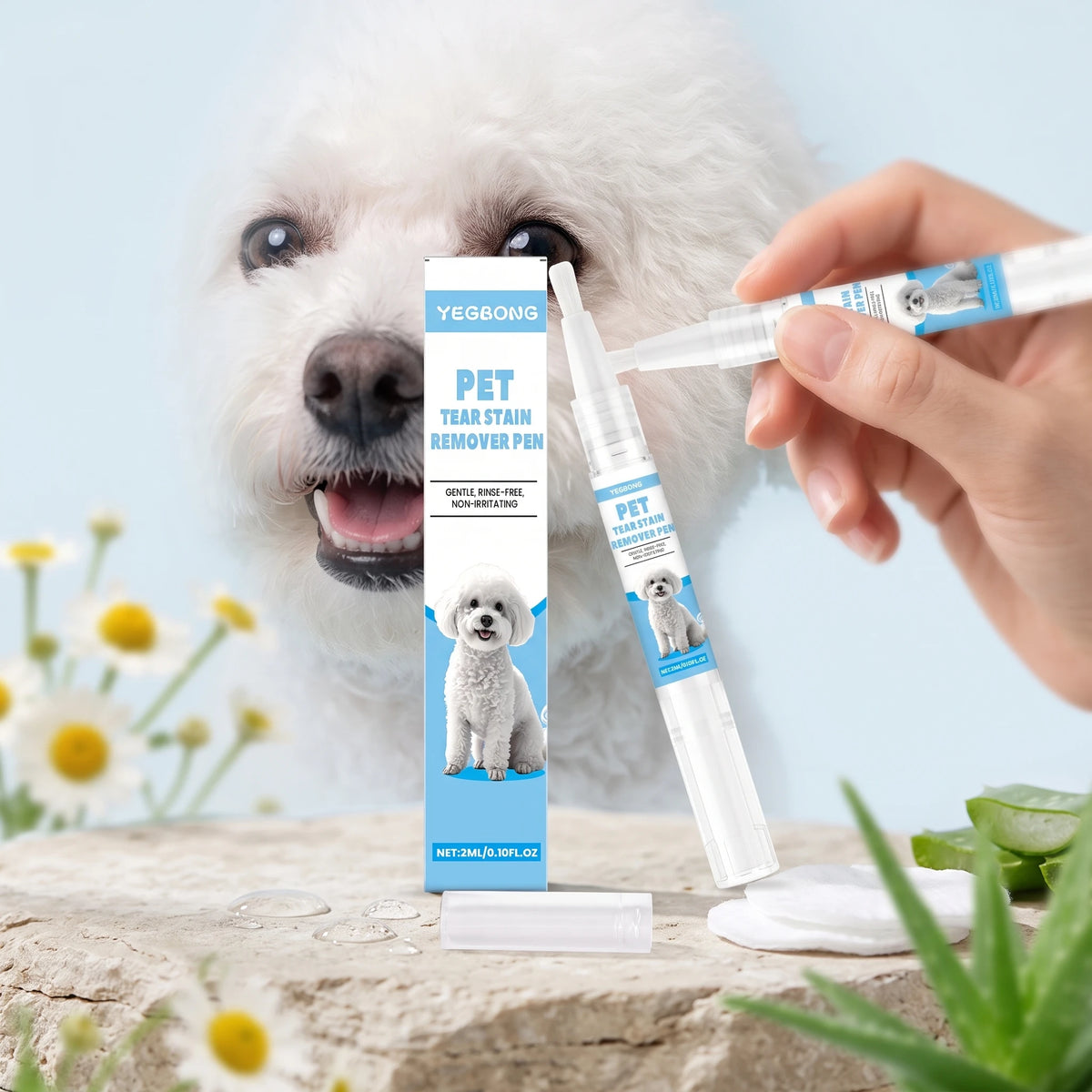 YEGBONG Pet Tear Stain Cleaner Pen for Dogs and Cats