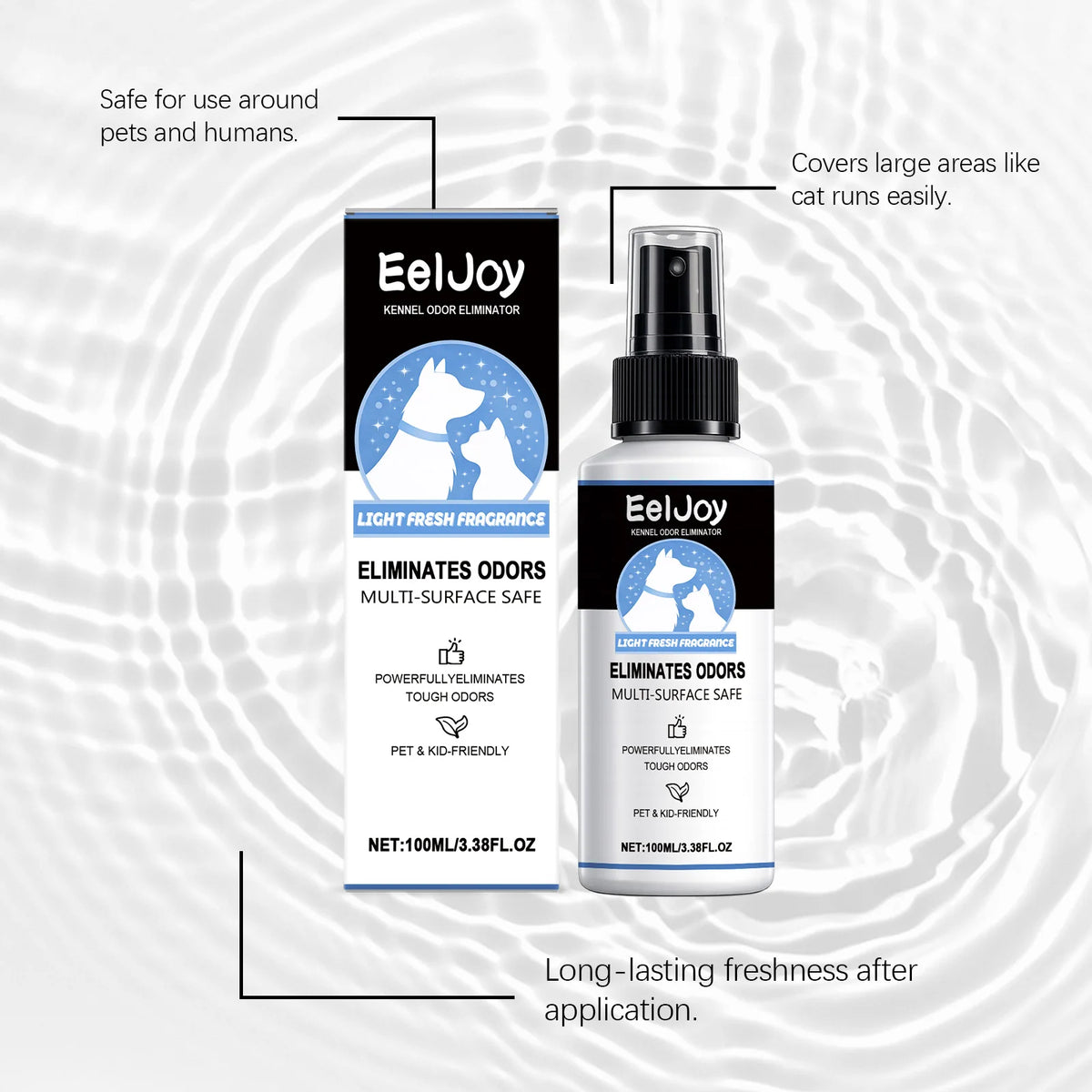 Gentle Pet Deodorizing Spray for Dogs and Cats Odor Control
