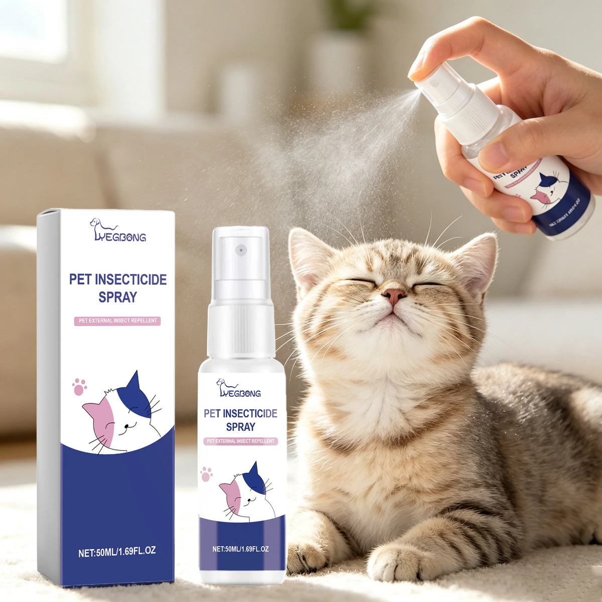 YEGBONG Pet Insect Repellent Spray Herbal Skin And Odor Protection