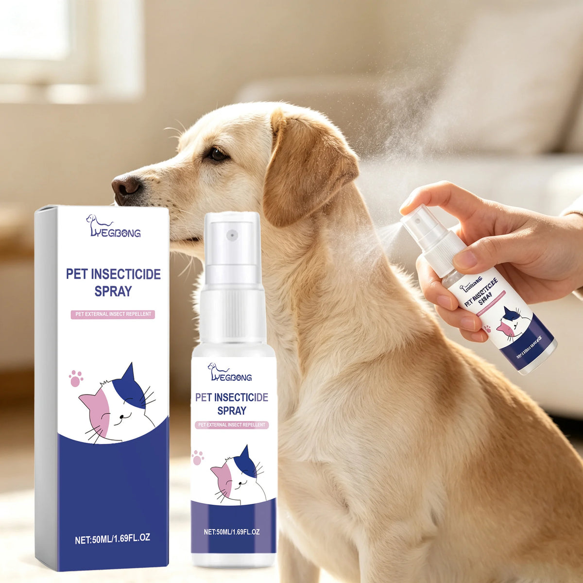 YEGBONG Pet Insect Repellent Spray Herbal Skin And Odor Protection
