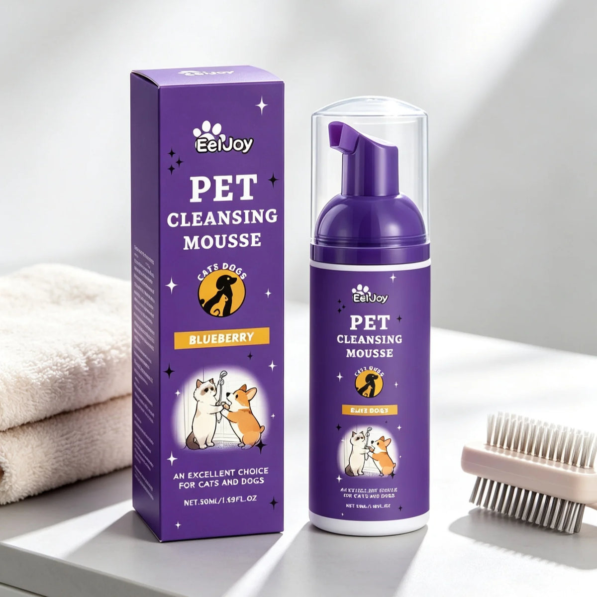 EelJoy Pet Grooming Foam Deep Cleansing Odor Control Skin Soothing