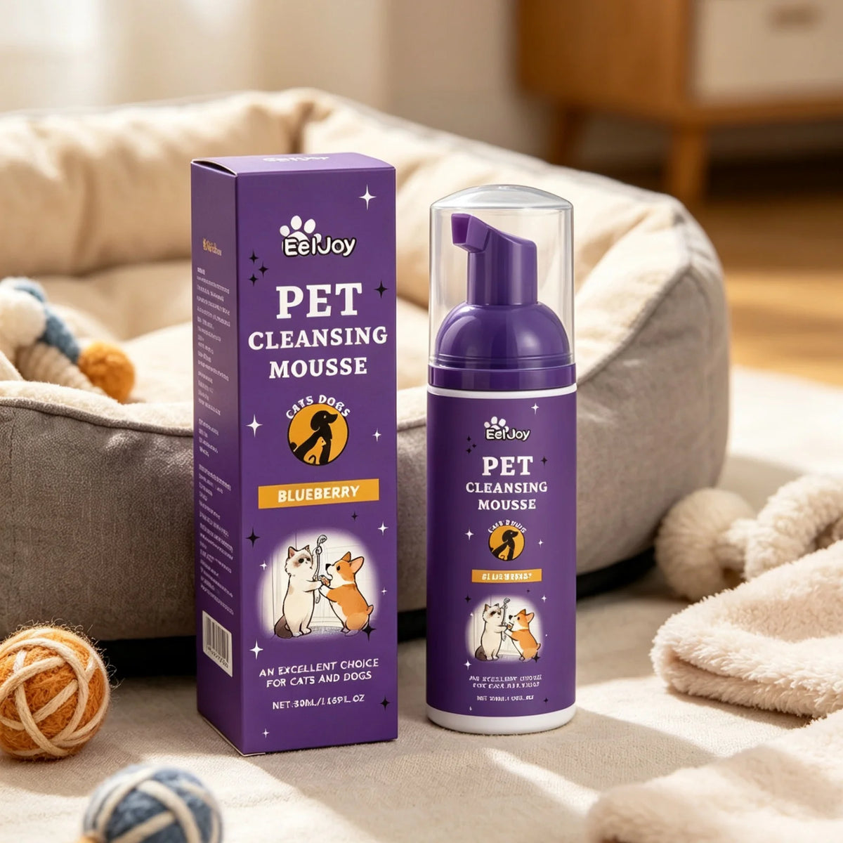 EelJoy Pet Grooming Foam Deep Cleansing Odor Control Skin Soothing
