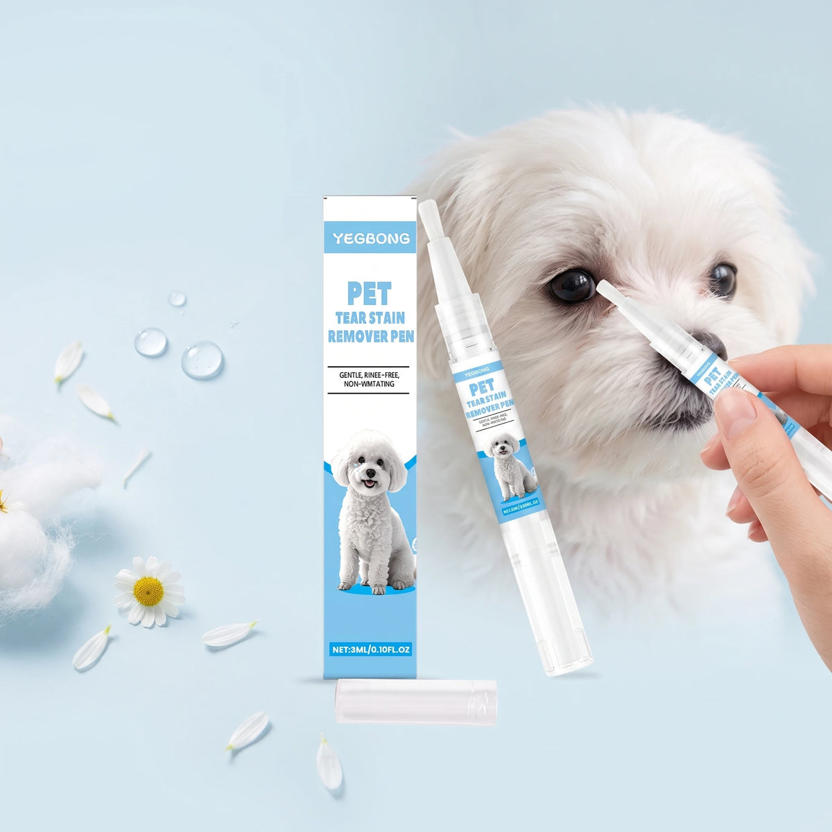 YEGBONG Pet Tear Stain Cleaner Pen for Dogs and Cats