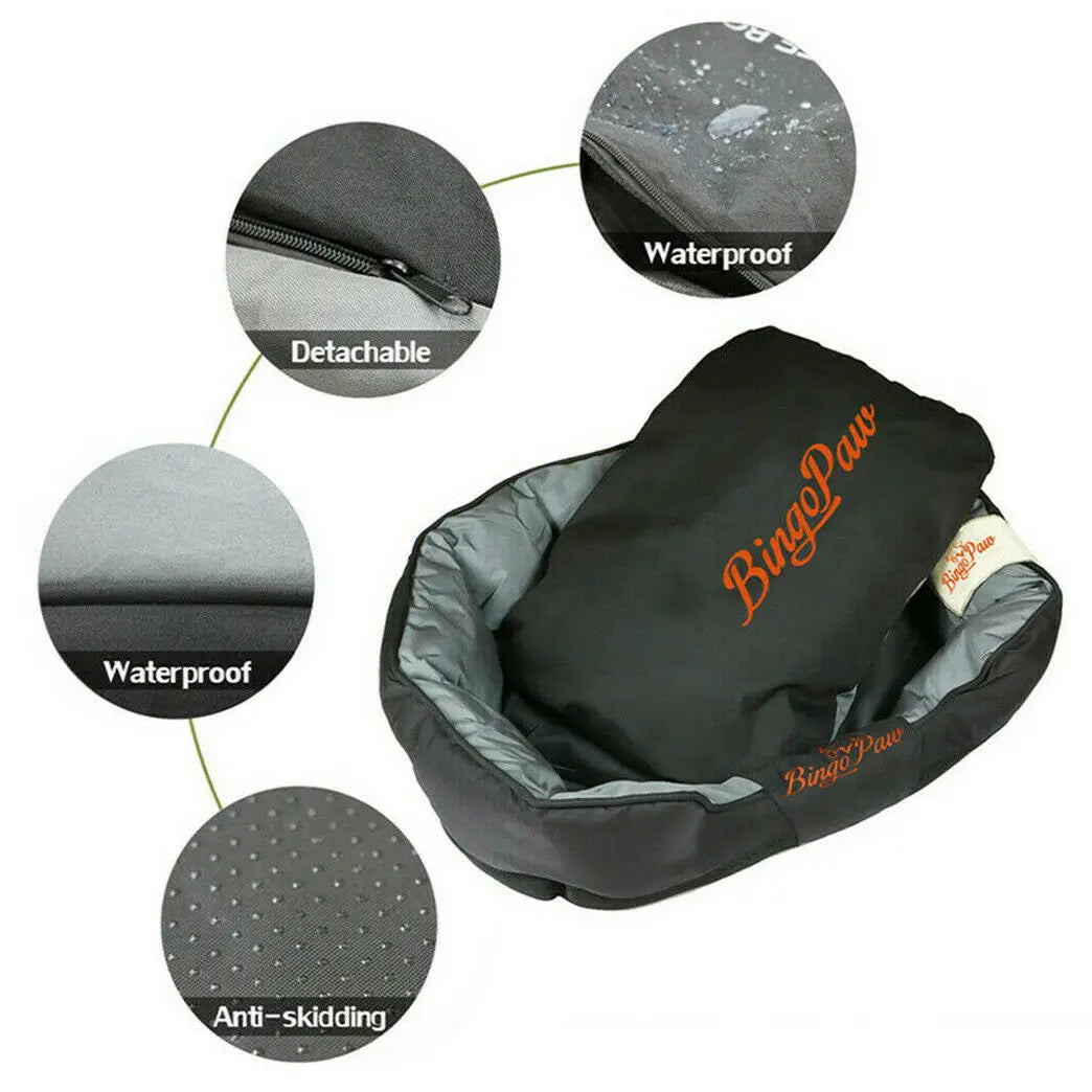 BINGOPAW Waterproof Orthopedic Pet Bed With Washable Cushion