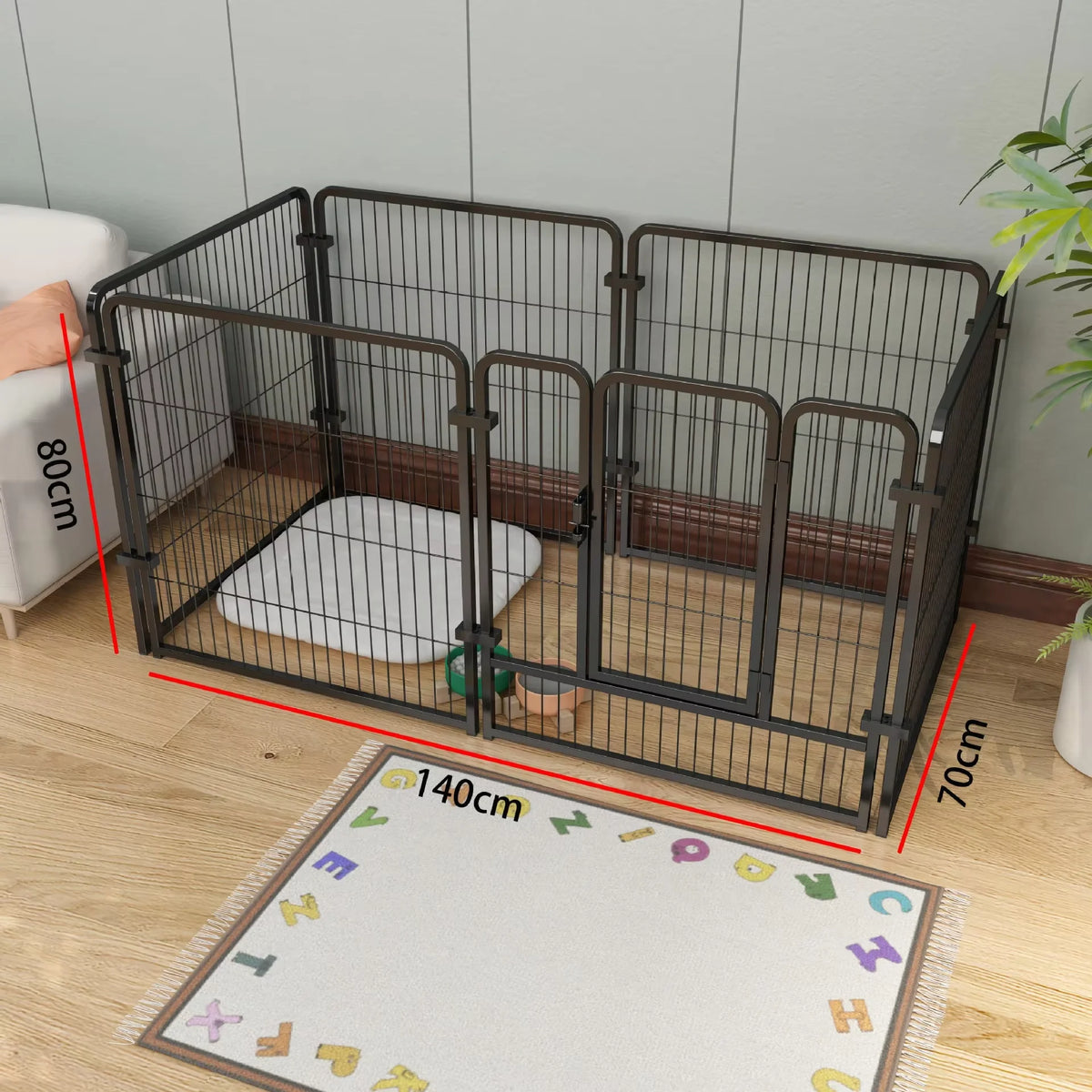 Foldable Stainless Steel Pet Playpen Fence for Dogs and Cats