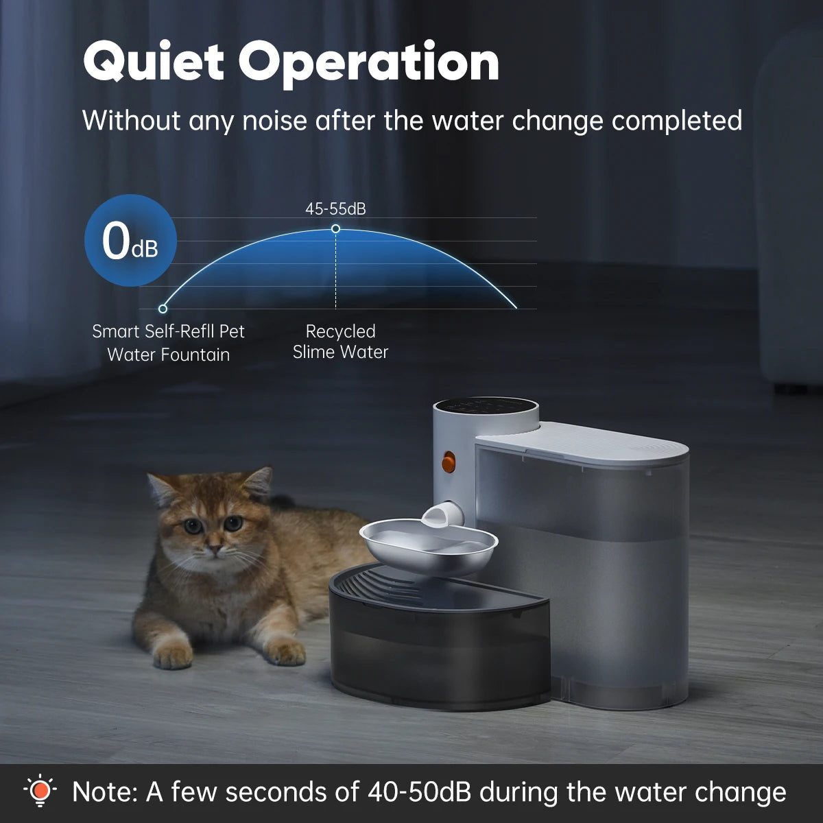 Petgravity Stainless Steel Automatic Water Dispenser Bowl For Cats