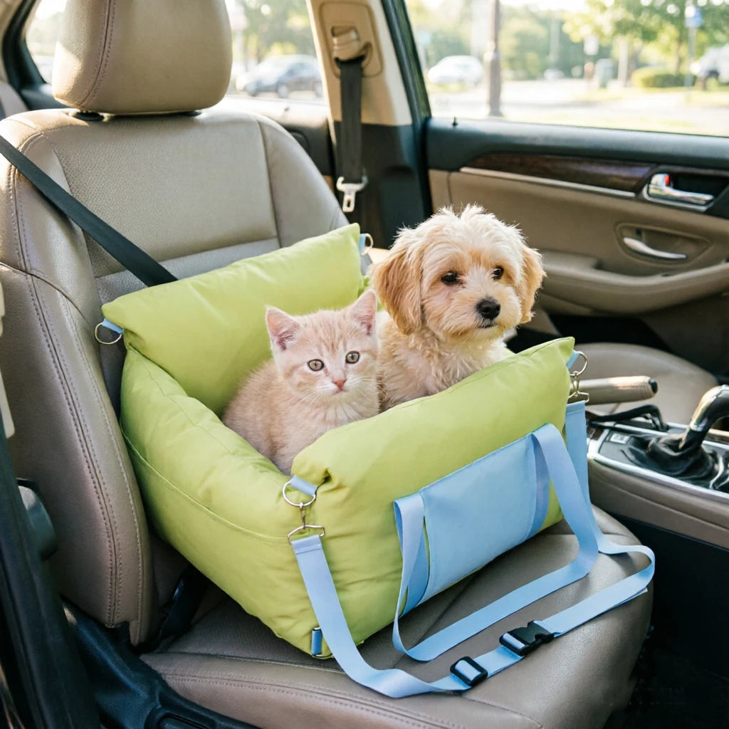HiMISS Waterproof Elevated Dog Car Seat Booster With Safety Tether