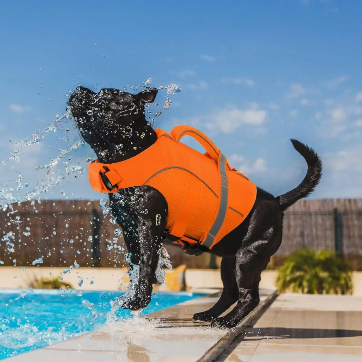 Durable Mesh Dog Life Jacket With Reflective Rescue Handle