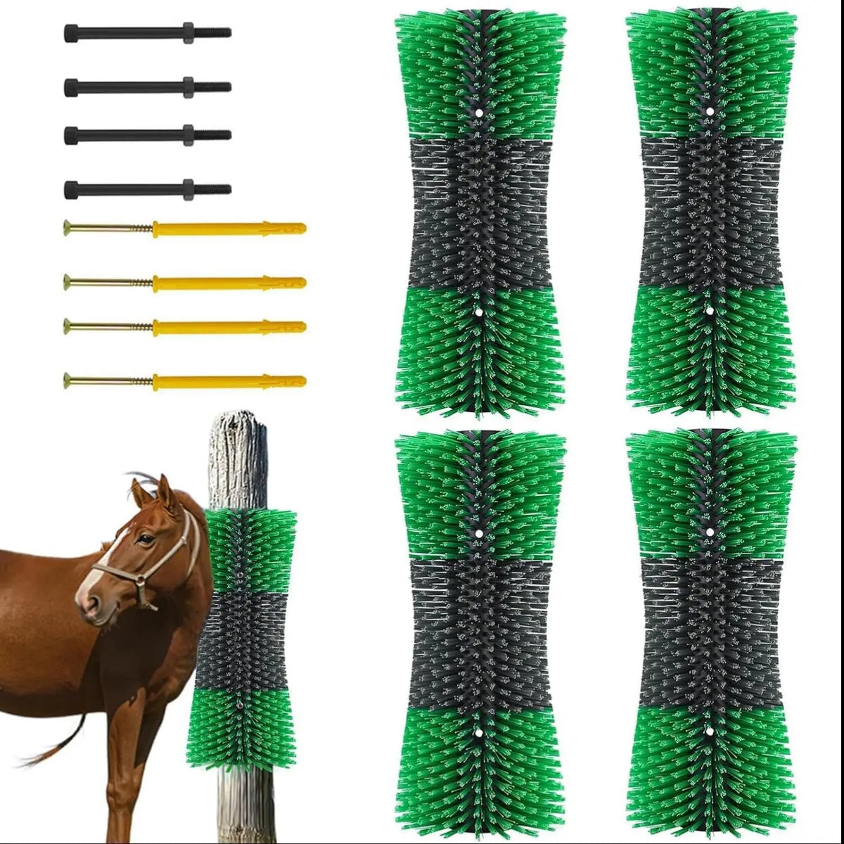 Livestock Grooming Brush for Horses Cows Goats Sheep and Pigs