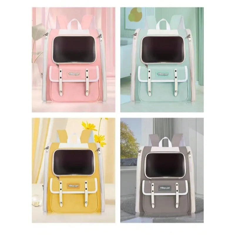 Foldable Cat Backpack Carrier For Travel And Vet Transport