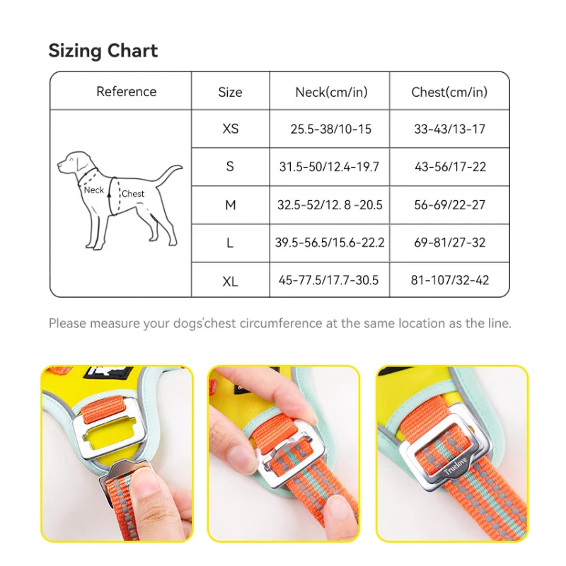 Truelove Reflective No Pull Adjustable Dog Harness for Training