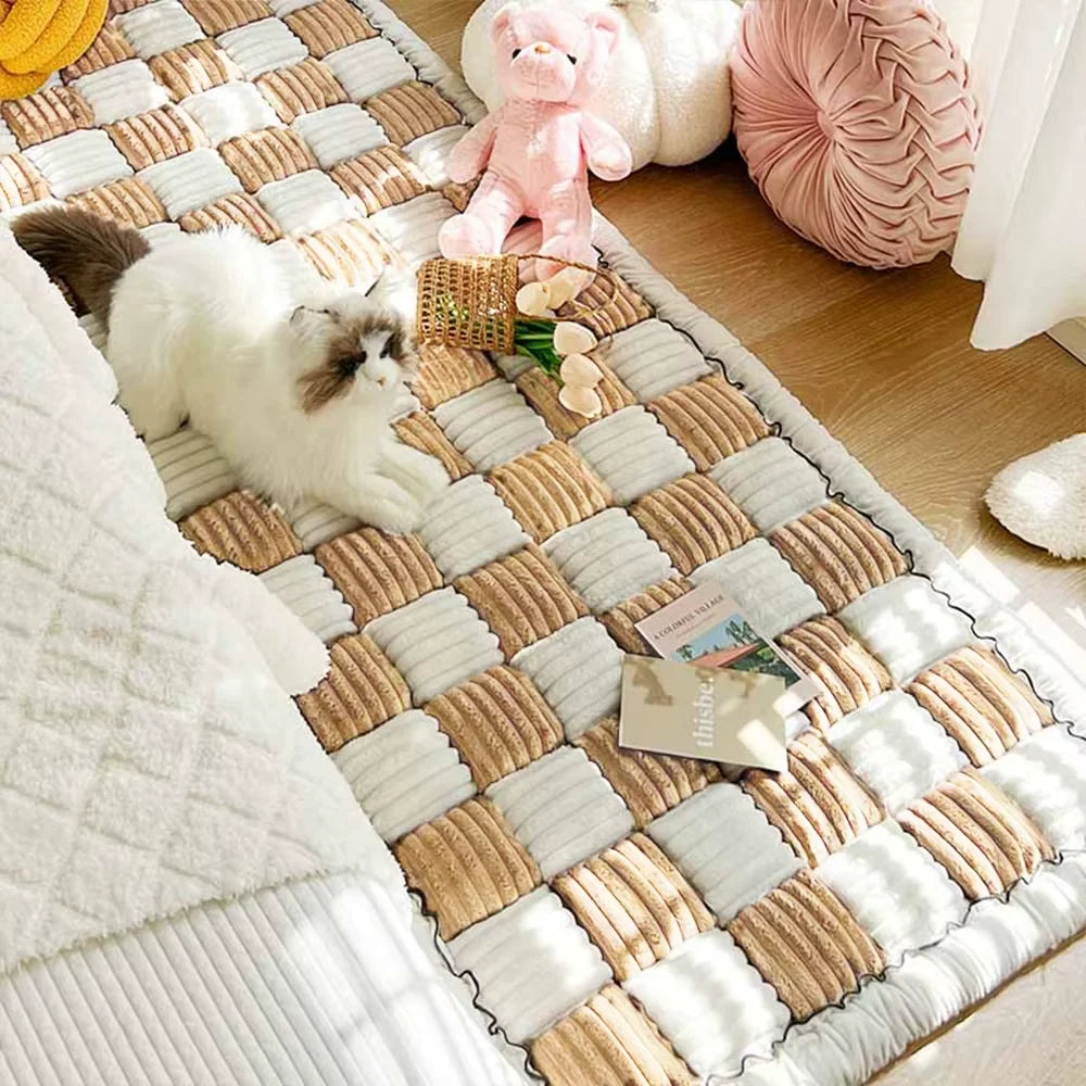 CWV Waterproof Plaid Pet Bed Mat Furniture Protector