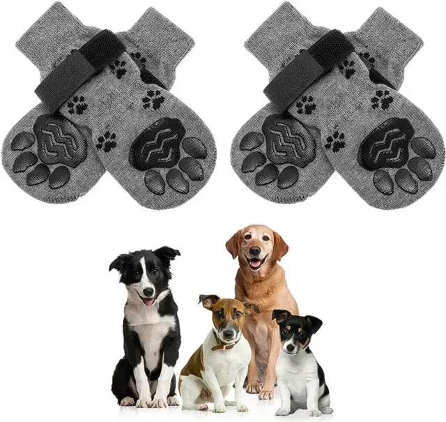 Adjustable Non Slip Dog Socks With Paw Protection For Floors
