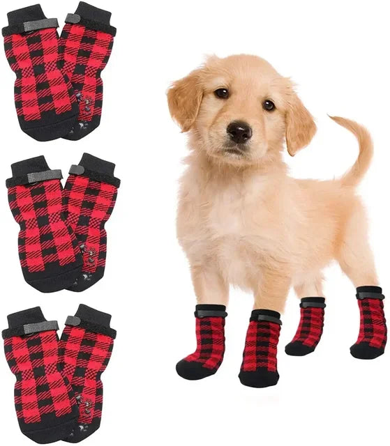Adjustable Non Slip Dog Socks With Paw Protection For Floors