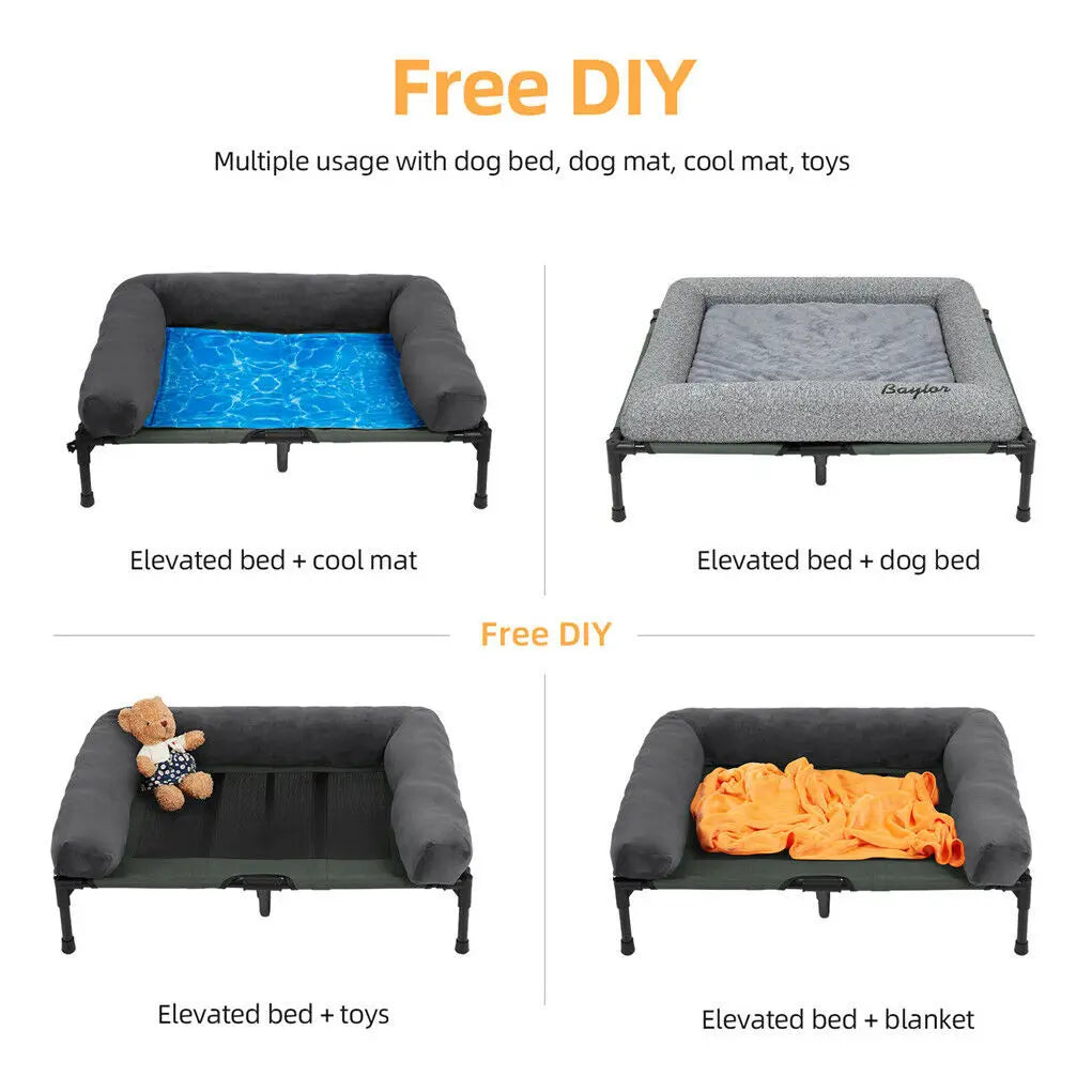 BINGOPAW Elevated Dog Bed With Cooling Breathable Mesh for Dogs