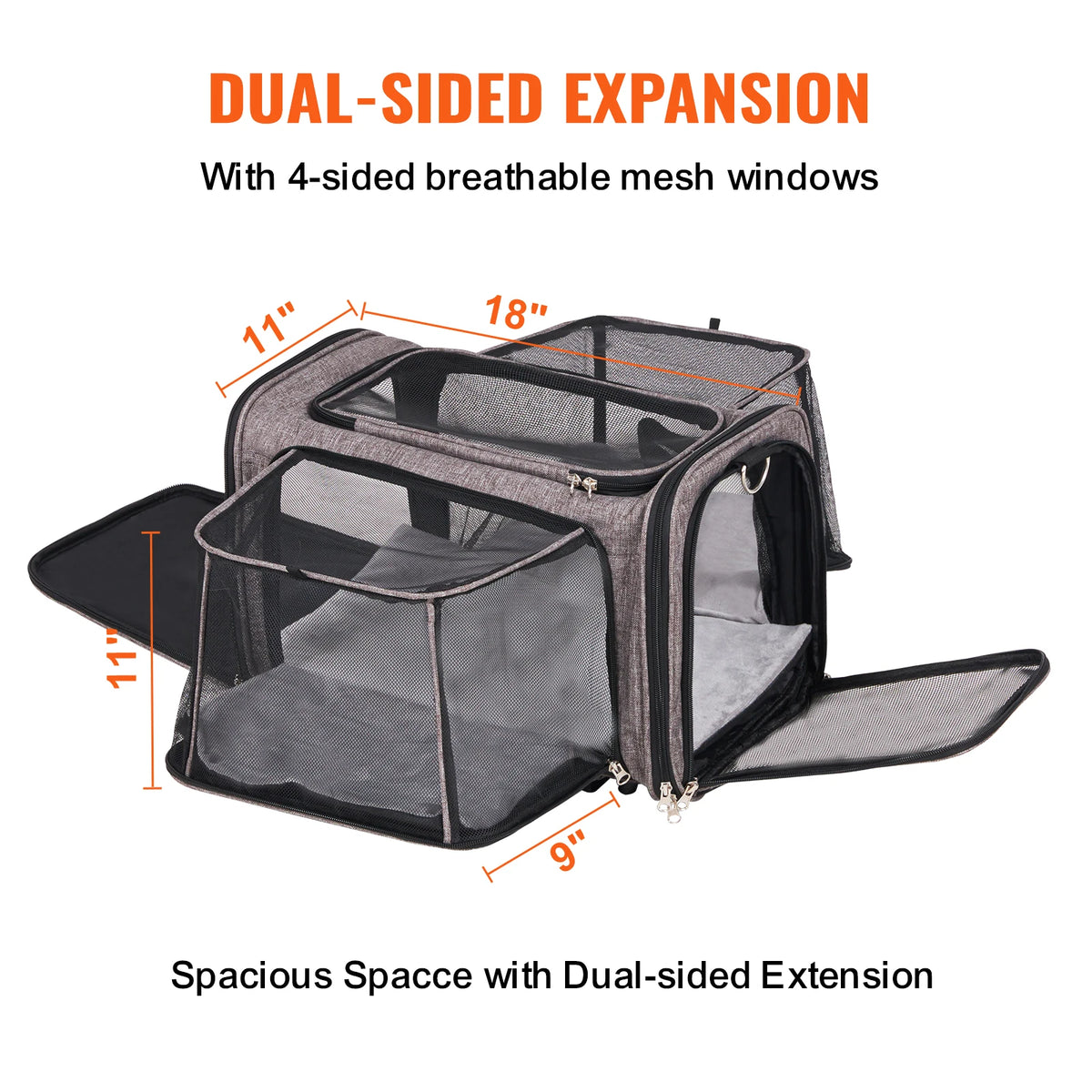 SucceBuy Cat And Dog Carrier Backpack With Wheels For Travel