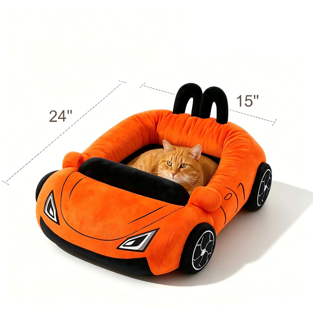 CWV Supercar Cat Bed With Soft Washable Coral Fleece Mat