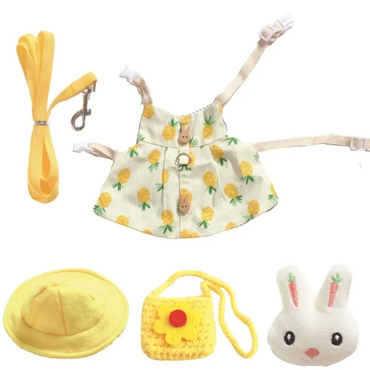 Small Animal Harness Leash Set for Rabbits and Guinea Pigs