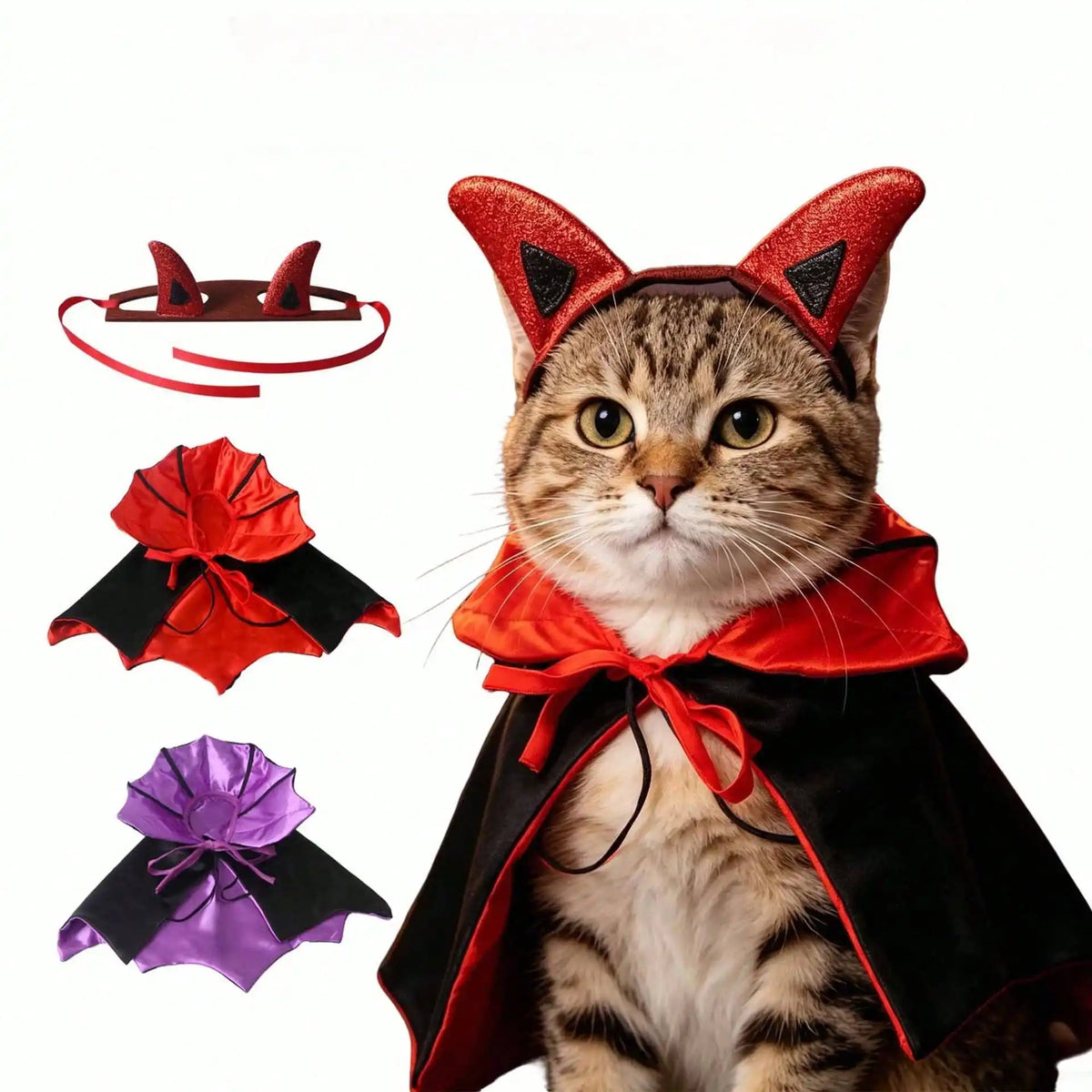 Halloween Bat Pet Cloak Costume Outfit For Cats And Dogs