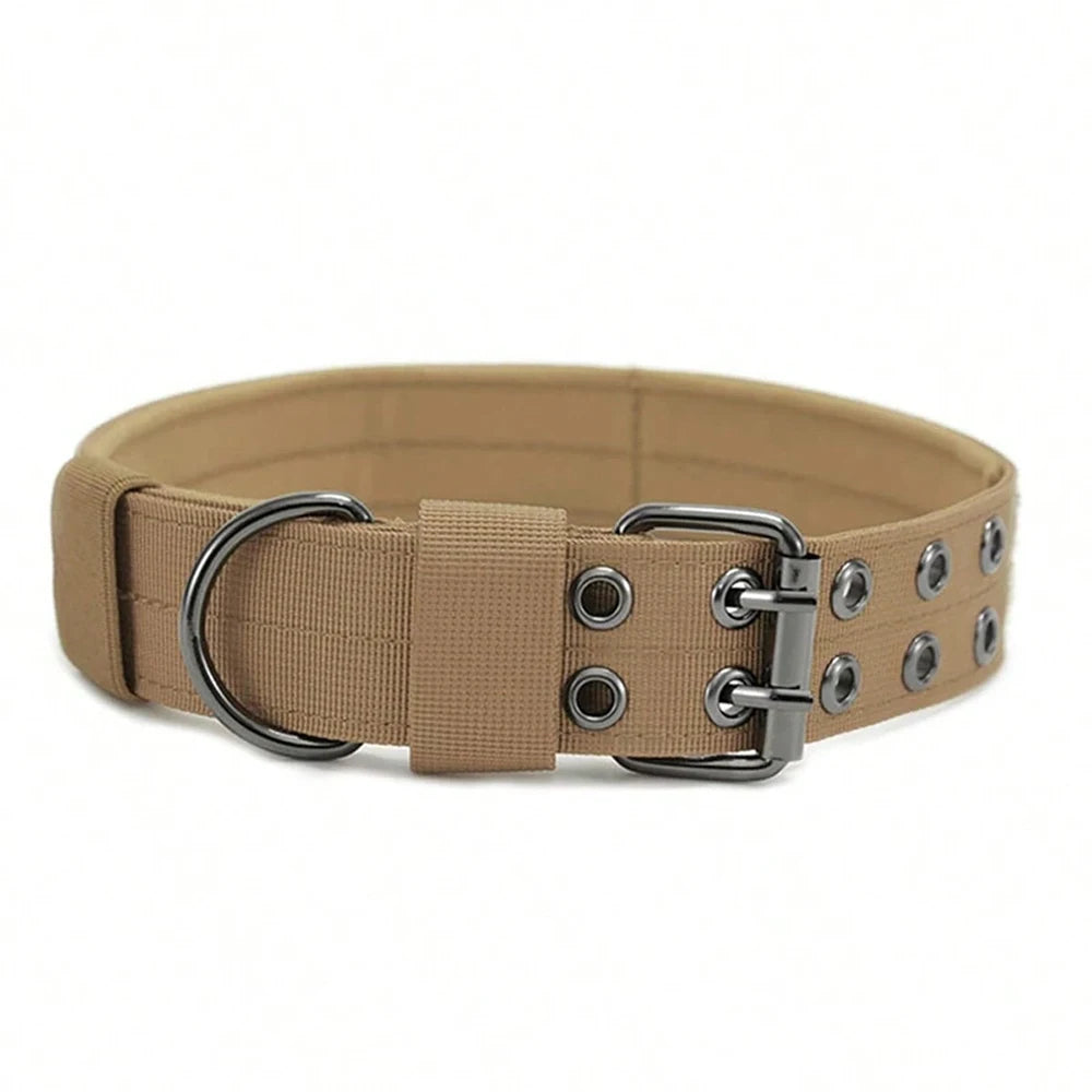 Durable Nylon Tactical Dog Collar for Training and Outdoor Walks