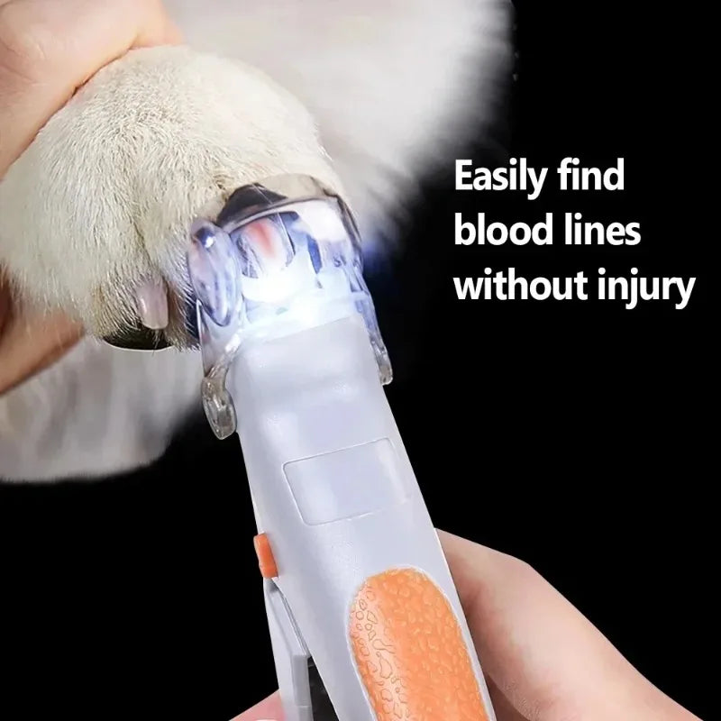 LED Pet Nail Clippers For Cats And Dogs Safety Light