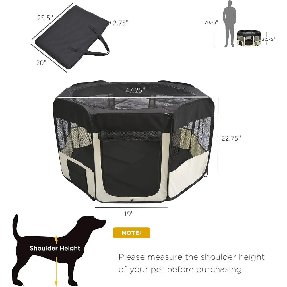 Portable Pet Playpen Tent For Dogs And Cats With Bag