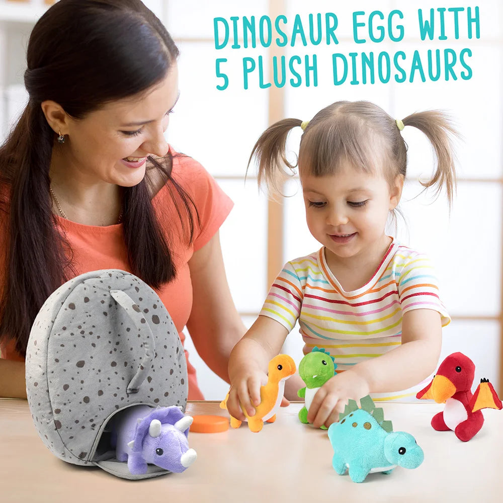Dinosaur Plush Animals With Egg Bag For Kids Birthday Gifts