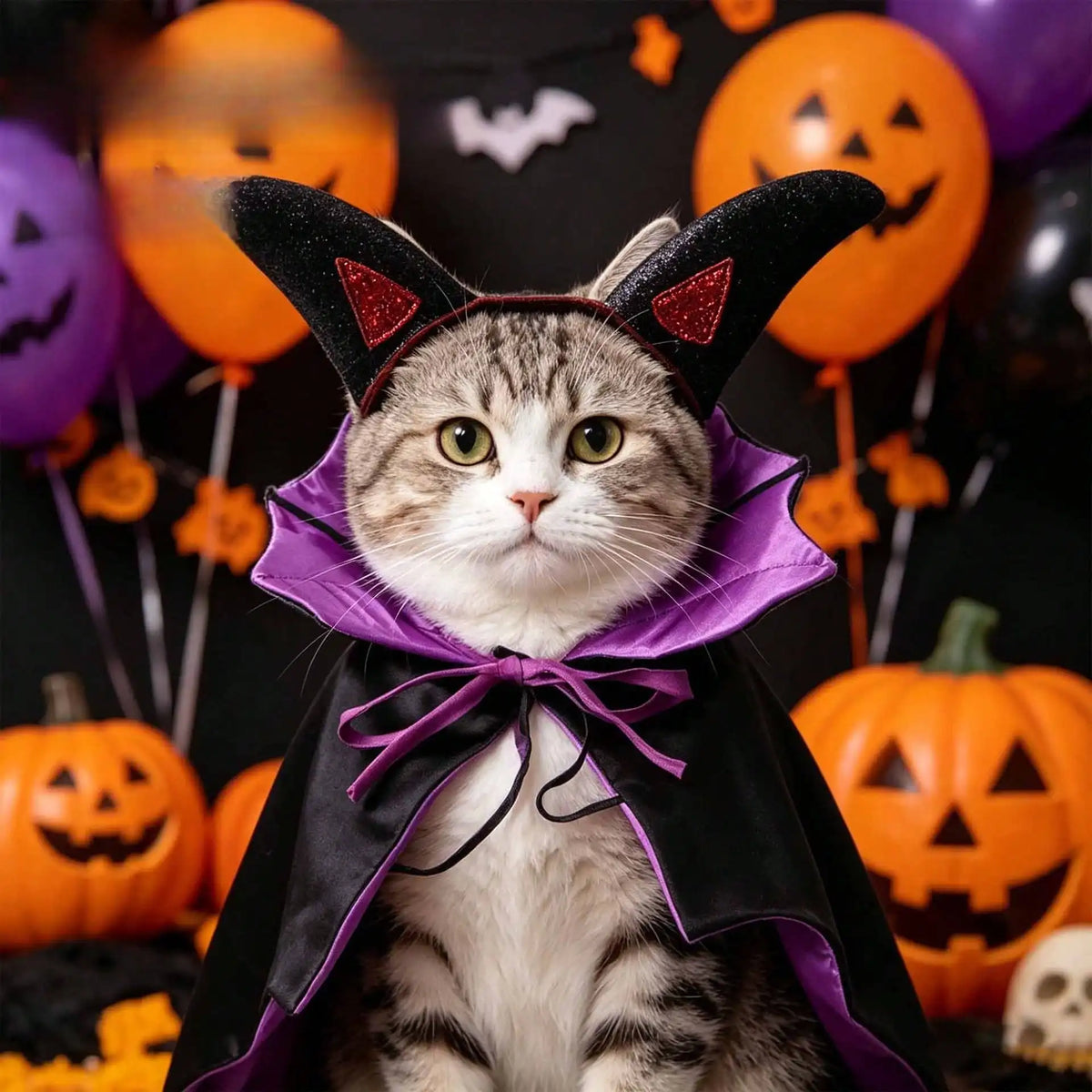 Halloween Bat Pet Cloak Costume Outfit For Cats And Dogs