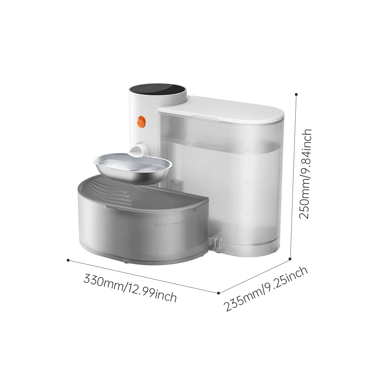 Petgravity Stainless Steel Automatic Water Dispenser Bowl For Cats