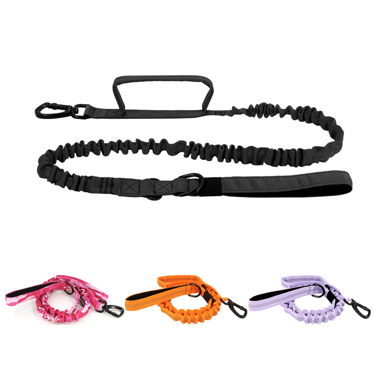 PETRAVEL Adjustable Dog Leash With Dual Handles Quick Release