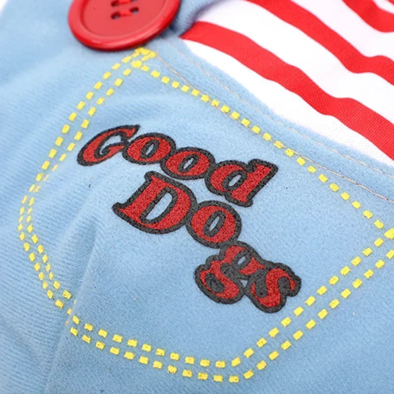 Halloween Chucky Doll Costume Outfit for Dogs and Cats