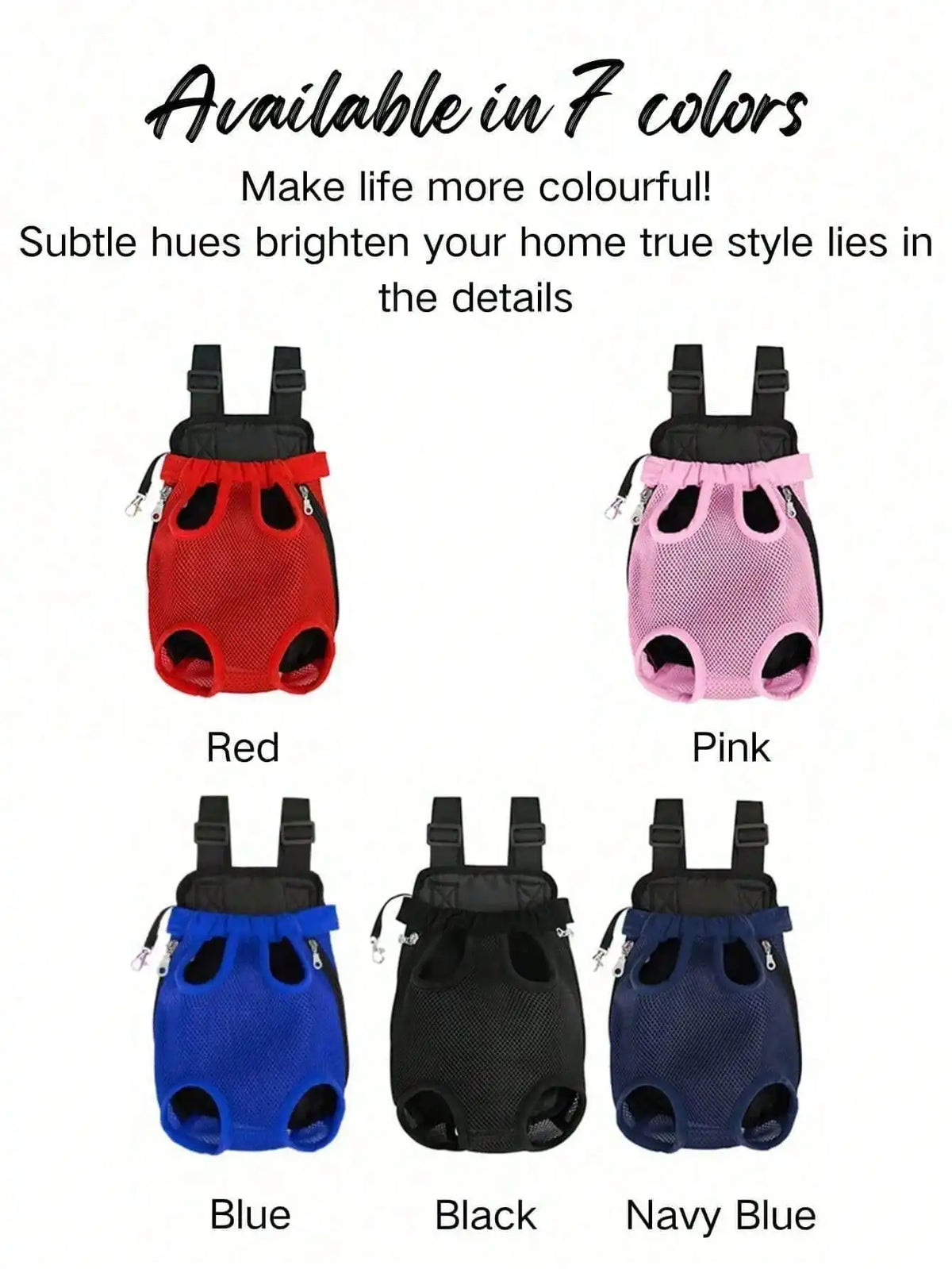 Breathable Mesh Pet Chest Backpack Carrier for Cats and Dogs