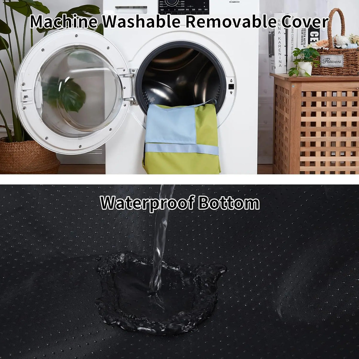 HiMISS Waterproof Elevated Dog Car Seat Booster With Safety Tether