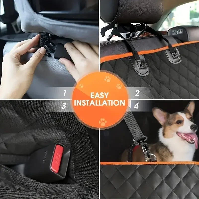 Waterproof Dog Car Seat Cover With Nonslip Hammock Protection