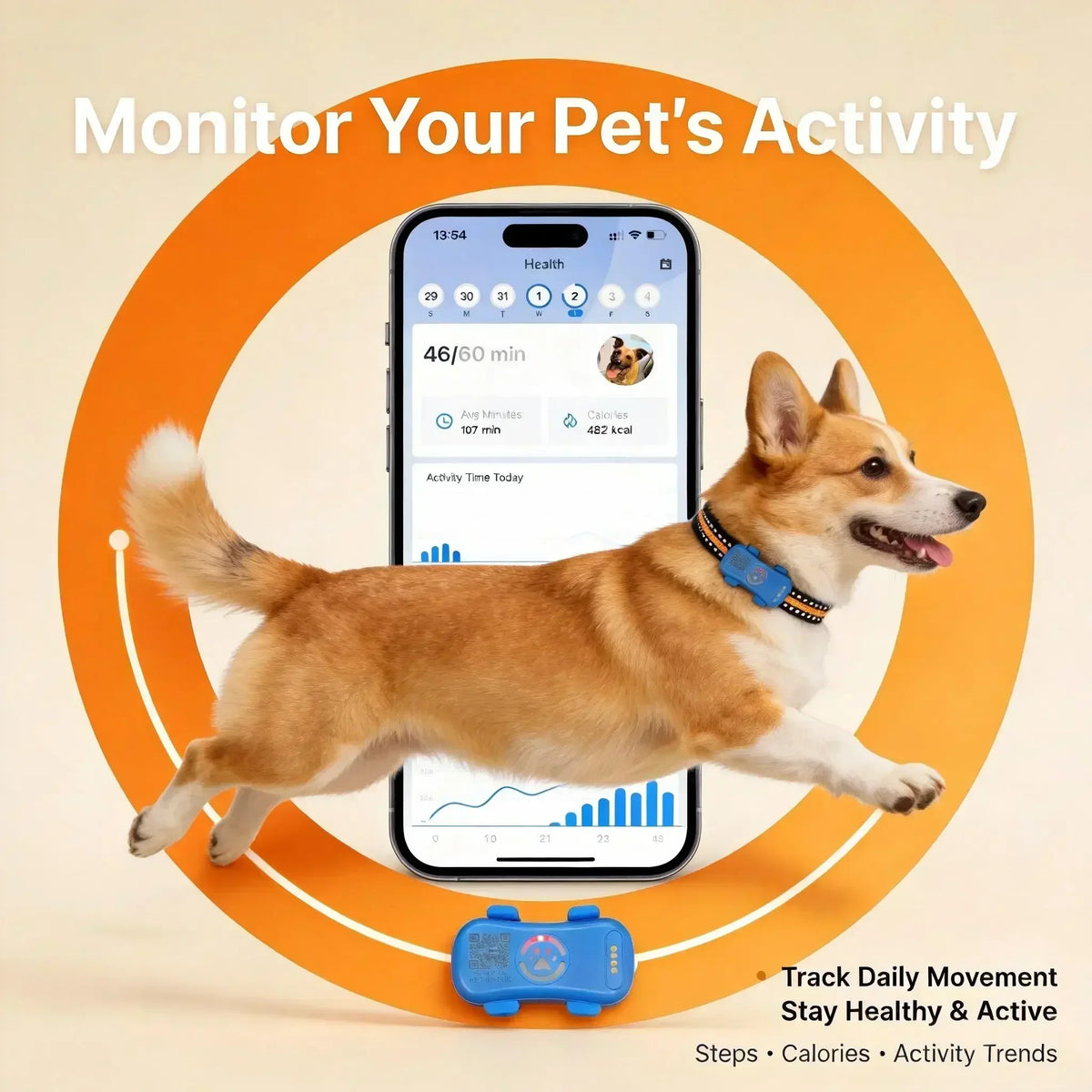 WANWAYTECH 4G GPS Pet Tracker With Real-Time Location Tracking