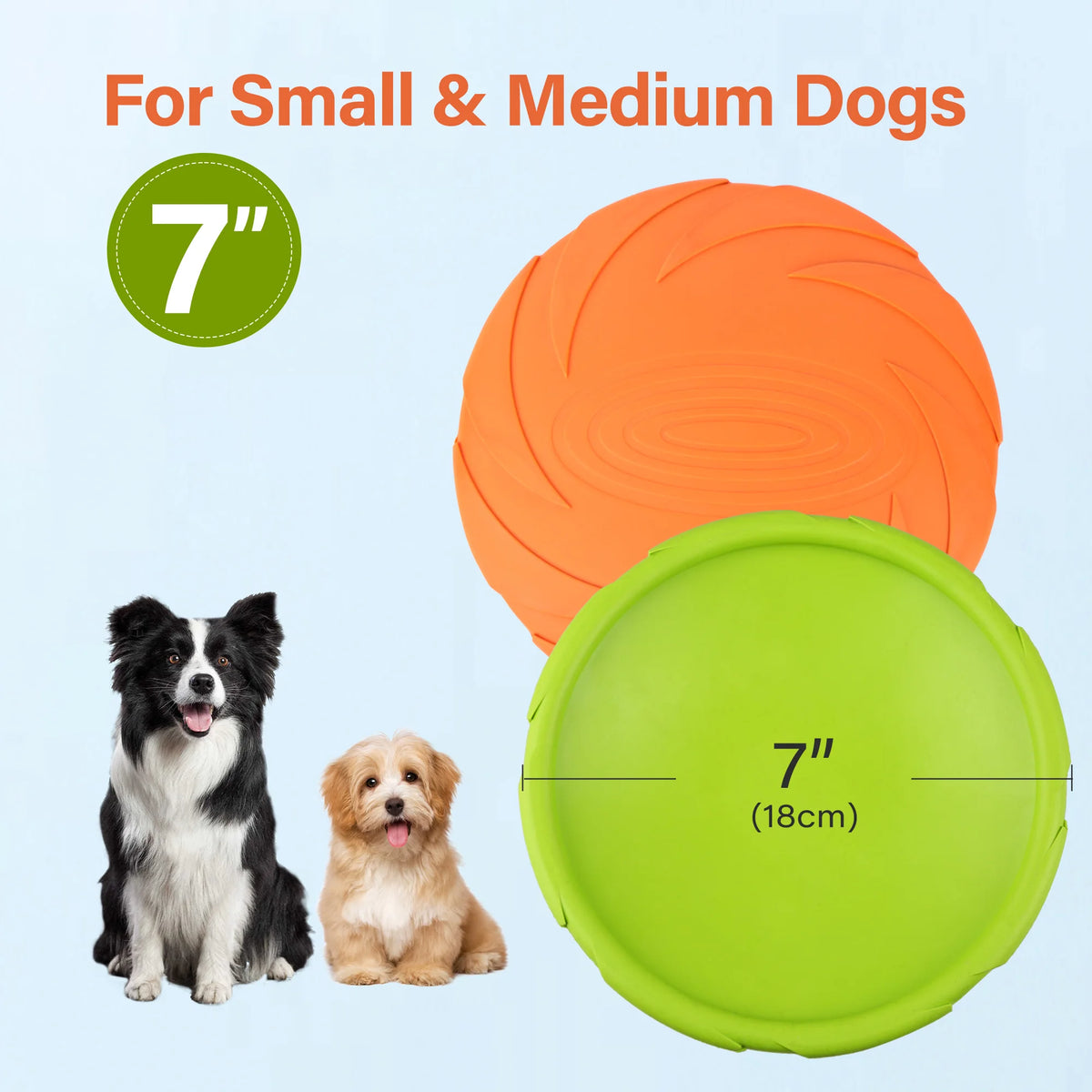 Natural Rubber Floating Flying Disc Dog Toy for Water Play
