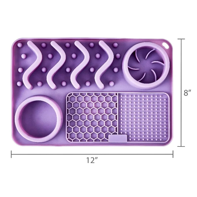 Silicone Slow Feeder Compartment Pet Mat for Dogs and Cats