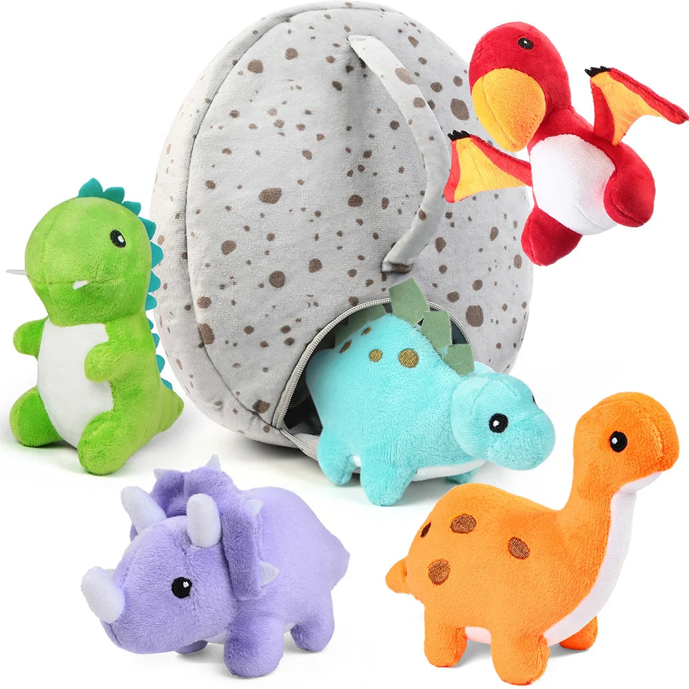 Dinosaur Plush Animals With Egg Bag For Kids Birthday Gifts
