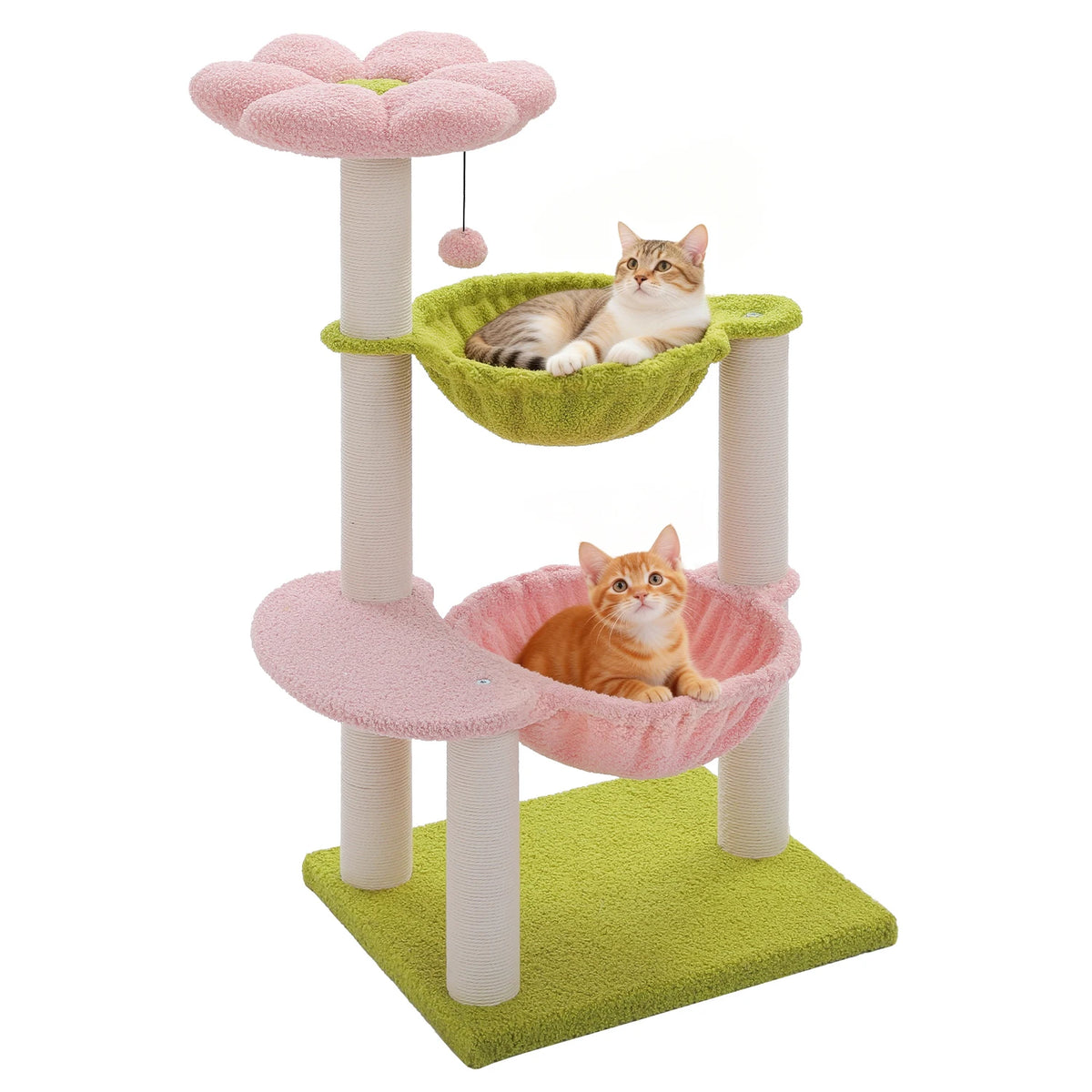 PAWZ Road Flower Cat Tree With Cozy Hammocks Scratching Posts