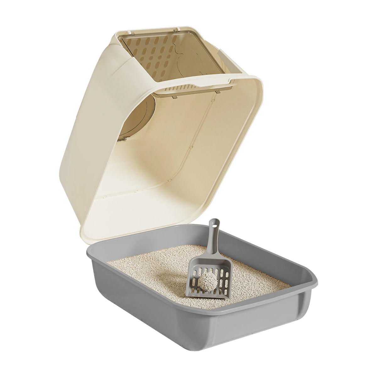 Double Door Cat Litter Box For Multi Cat Households