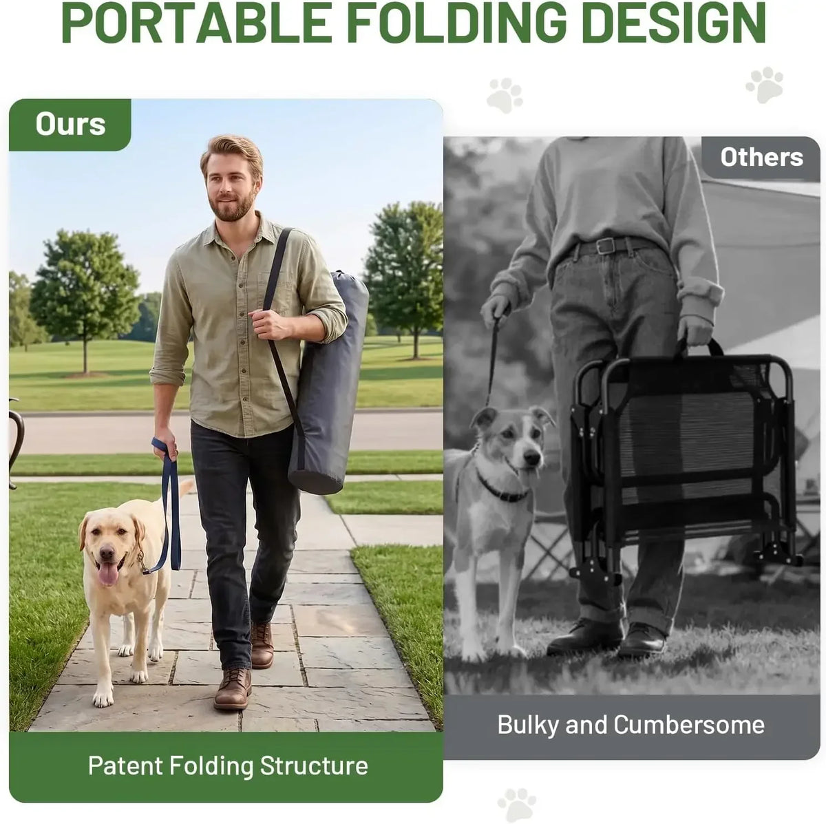 Portable Elevated Cooling Dog Bed With Breathable Mesh