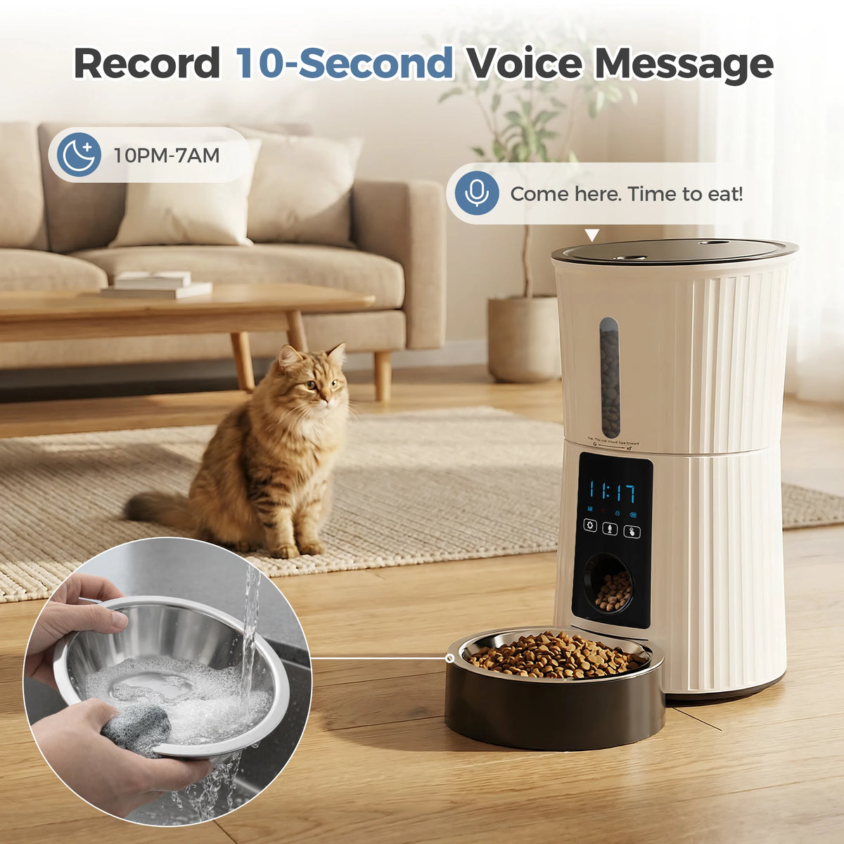 JHK Smart WiFi Automatic Cat Feeder With App Control