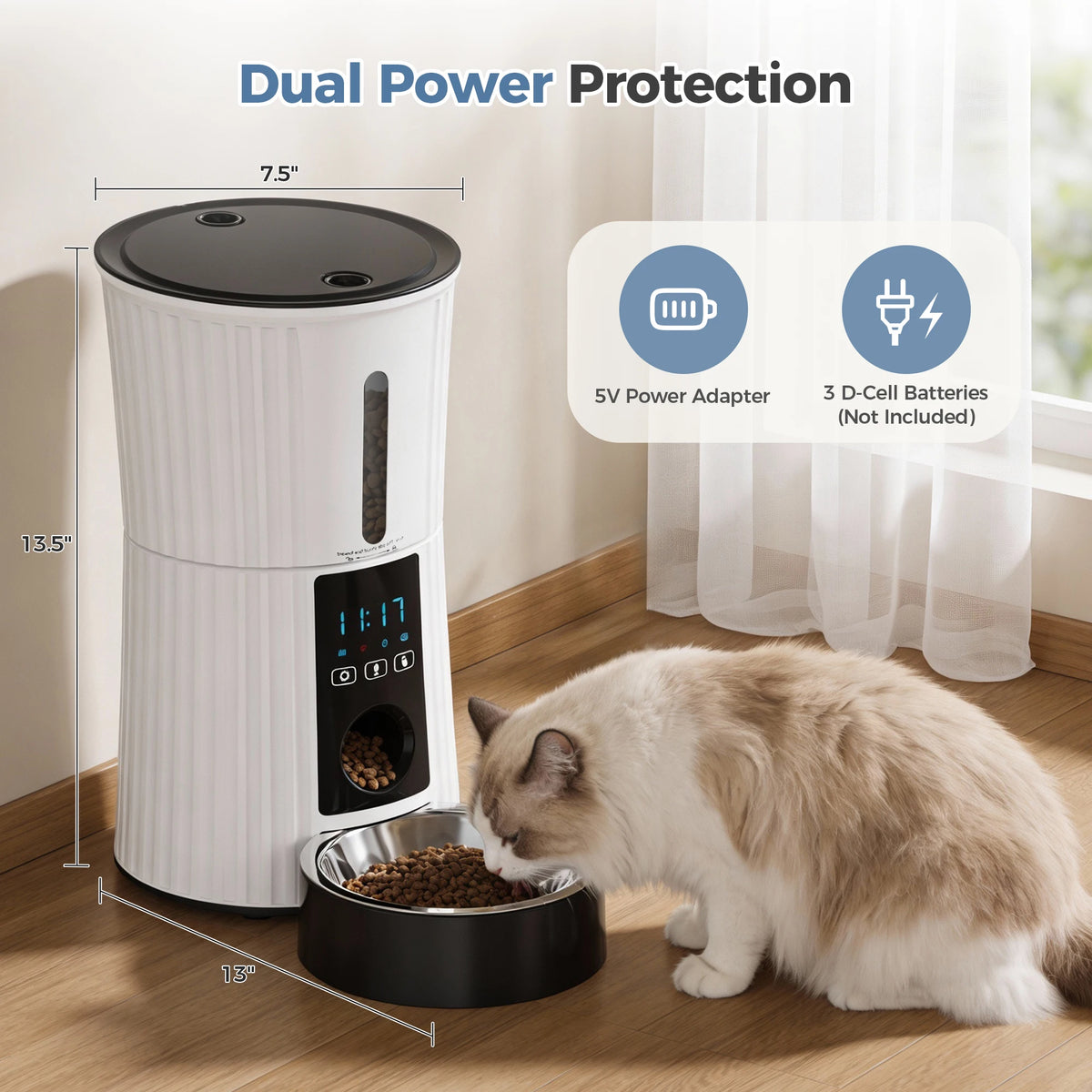 JHK Smart WiFi Automatic Cat Feeder With App Control