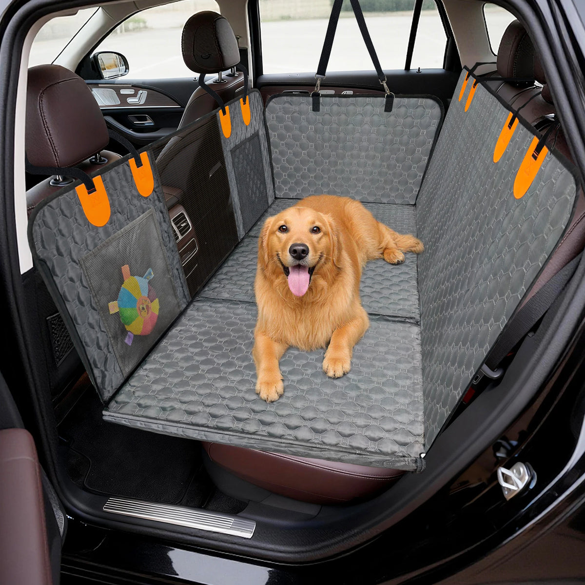 Hard Bottom Dog Car Seat Cover Waterproof Back Seat Protector
