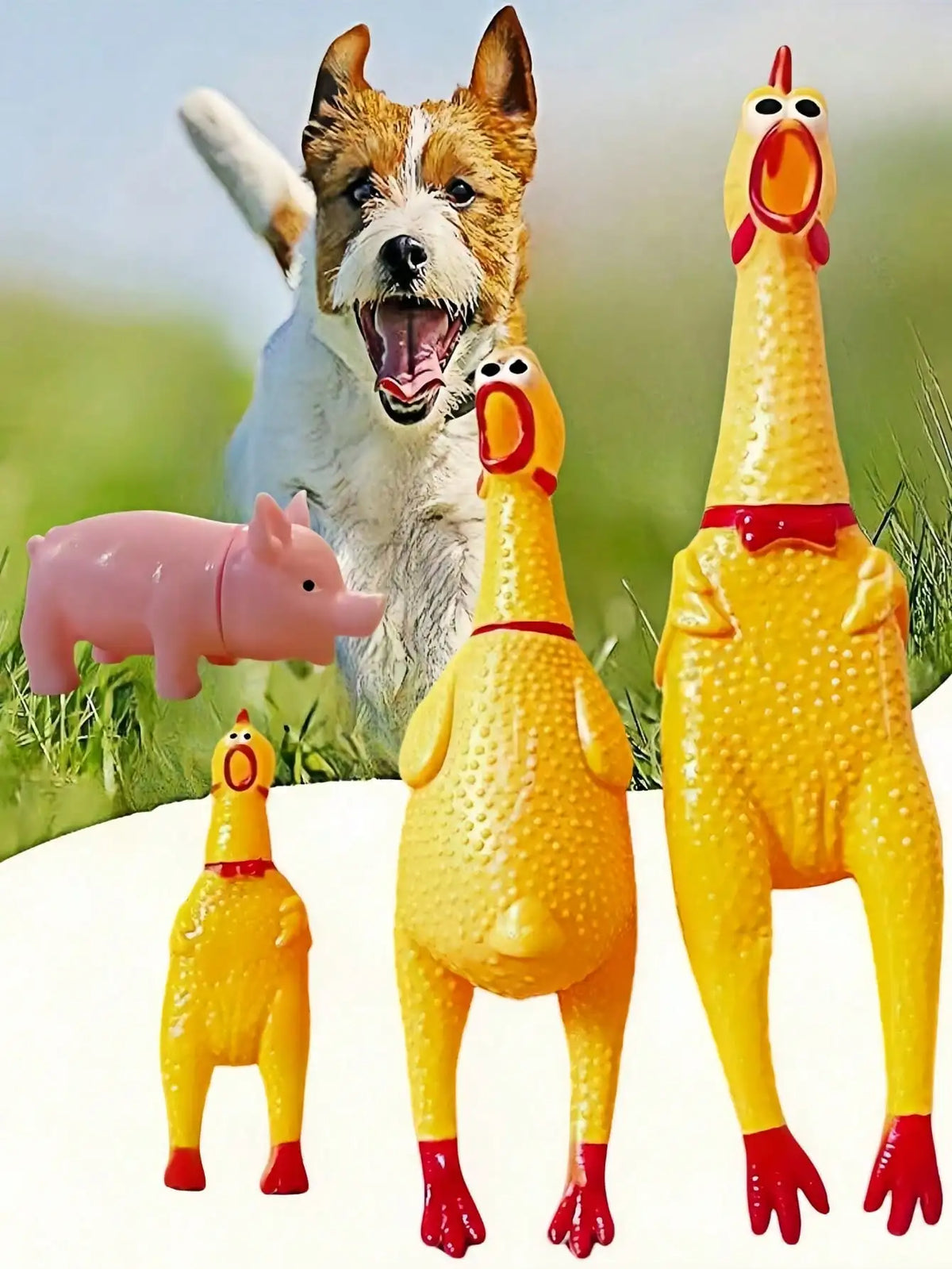 Screaming Chicken Squeaky Pet Toy For Dogs And Cats