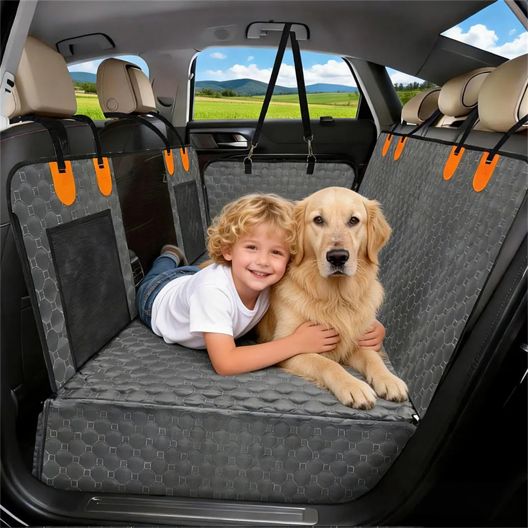 Hard Bottom Dog Car Seat Cover Waterproof Back Seat Protector