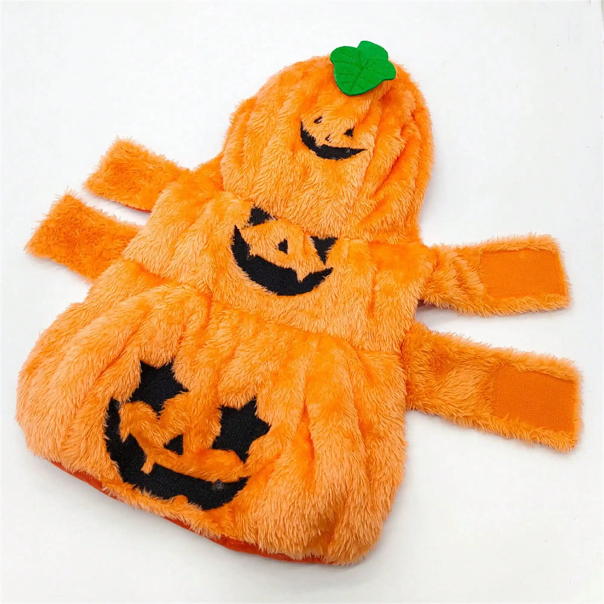 Halloween Pumpkin Costume Hoodie For Dogs Warm Fleece Pet Cosplay